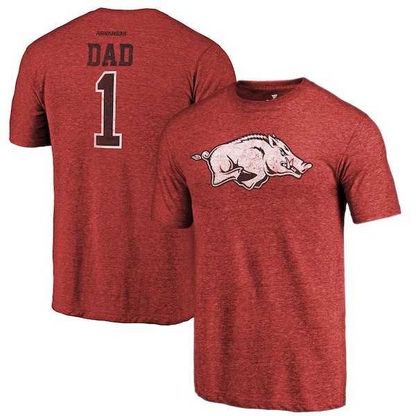 Arkansas Razorbacks Fanatics Branded Cardinal Greatest Dad Tri Blend T-Shirt,We sell and wholesale Arkansas Razorbacks Fanatics Branded Cardinal Greatest Dad Tri Blend T-Shirt on line form chian!